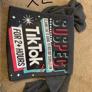 Gray TikTok Graphic crewneck